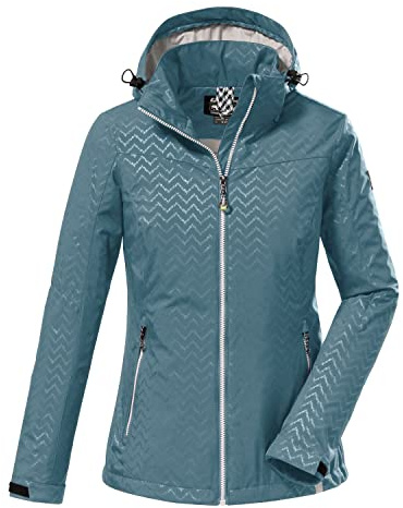 killtec Damen Softshelljacke mit abzippbarer Kapuze KOS 176 WMN SFTSHLL JCKT, aqua, 38, 38390-000