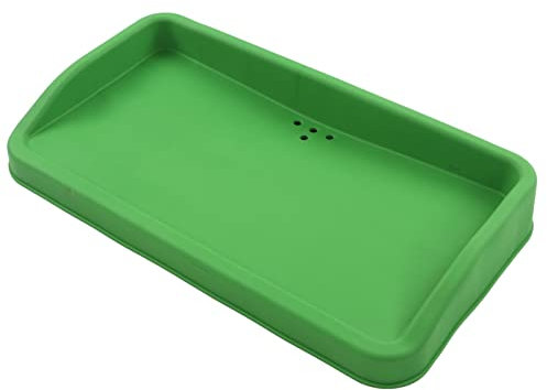 EVTSCAN Heavy Duty Rubber Golf Ball Tray, 4lb, Holds up to 100 Practice Balls, Compatible with All Hitting Mats, Range Ball Tray, Won’t Blow Away(Green)