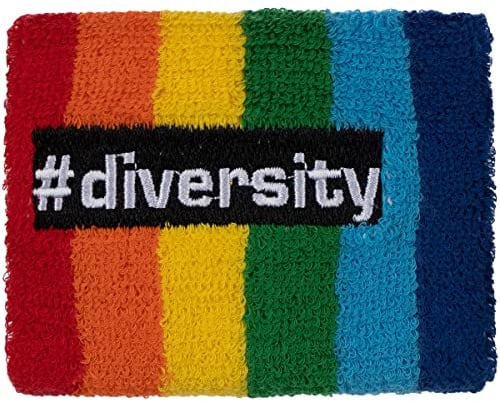 Kempa Wrist Bands Absorbierendes Schweißband Schweissband Handgelenk für Indoor und Outdoor - im Regenbogen Muster - Pride - Farbe: Regenbogen - Größe: S