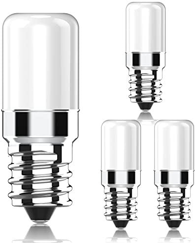 Cxyemt E14 Kühlschranklampe LED Warmweiss 2700K, 2W Ersatz für 15W 20W Halogenlampen, E14 Klein LED Lampen,170lm, 360° Abstrahlwinkel, Leuchtmittel für Kühlschrank,Kleine Vitrine,Nähmaschine, 4er Pack