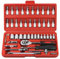 46-Piece 1/4 Inch Ratchet Socket Wrench Set with Storage Case, Includes Metric Bit Sockets and Extension Bars for Car Repair and Home Maintenance