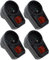 4 Adaptateur de prise avec interrupteur couleur noire 16A 230V 3680W