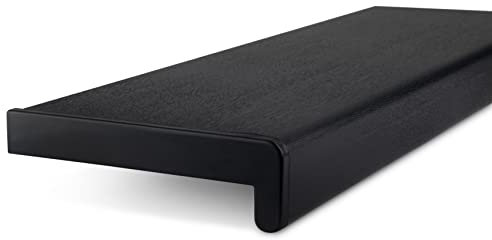 TJ Fensterbank Innen Kunststoff Graphit Optik / 15 x 110 cm Fensterbank inkl. Seitenabschluss/PVC Fensterbank nach Maß/Fensterbank Innen kratzfest und feuchtigkeitsundurchlässig