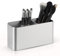 efuturetime Stiftehalter Schreibtisch Silber Metall, Schreibtisch Organizer Aluminium, Kosmetik Pinselhalter, Stifteköcher für Büro, Kinder, Rechteckig