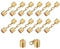sourcing map 20Sets 10mm Leather Cord End Caps with Lobster Claw Clasps, Barrel Terminators for DIY Making Leather Bracelets, Light Golden