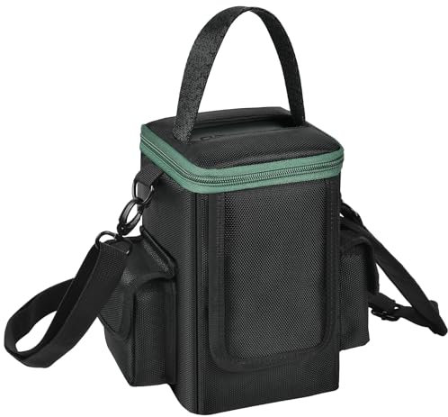 Steadtep Weiche Tasche, kompatibel mit Anker Power Bank, tragbares Ladegerät 60.000 mAh PowerCore 60 W, Aufbewahrungstasche mit Zwei Taschen für USB-Kabel und Zubehör (nur Box), Schwarz, Modern