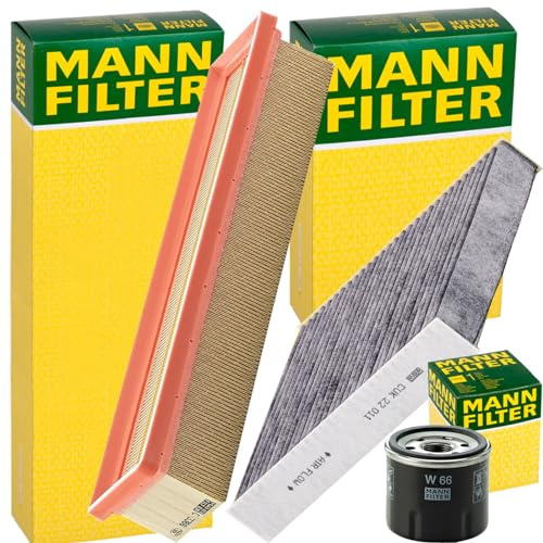 Mann Filter Inspektionspaket | C3366 (LX1655)+CUK22011,(LAK 923)+W66 (OC475) passend für Clio 4 Sandero Logan 2