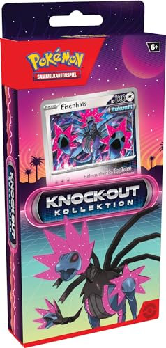 Pokémon-Sammelkartenspiel: Knock-Out-Kollektion: Eisenhals (1 holografische Karte, 2 Boosterpacks & 1 Stickerbogen)