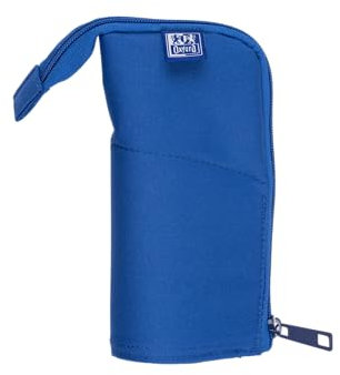 Oxford Federmäppchen Stand-Up Stiftehalter mit Reißverschluss, Stifte-Tasche, blau