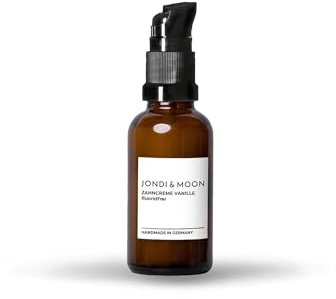 JONDI&MOON Zahncreme Vanille fluoridfrei - Vegane Zahnpasta im Nachfüllspender - Natürliche Inhaltsstoffe - 50ml Reisegröße - Naturkosmetik ohne Fluorid