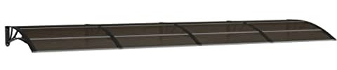 Laden-Vordach Terrassentür-Vordach Balkonüberdachung Eingangsvordach Türvordach Schwarz 400x100 cm Polycarbonat für Terrasse