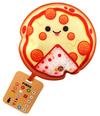 Bauer Spielwaren Bizyboo - Pizza: Beschäftigungstäschchen mit versteckten Objekten, Suche-Verstecke-Finde, Spielspaß für Kinder ab 3 Jahren (21003)