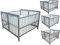 Kinderbett für Zwillinge Zwillingsbett Doppelbett 2in1 massiv grau mit 2 Matratzen 120x120cm