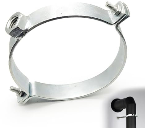 Aoreun Ofenrohrhalter Rohrhalter, 150mm Rohrschelle Halter Ofenrohr, Montageschelle Ofenrohr Halterung Rohrschelle zur Wandbefestigung, Metallrohrhalterungen Clips Klemmen für Rohre