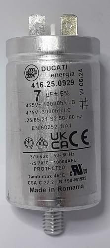 Condensateur ALU demarrage moteur 7MF 7uf de reparation pour Sèche-linge CANDY WHIRLPOOL INDESIT HOOVER, ARISTON HOTPOINT, IBERNA, ZEROWATT, OSTEIN, ROSIERES, ASKO 41039164, 482000079431 482000079431