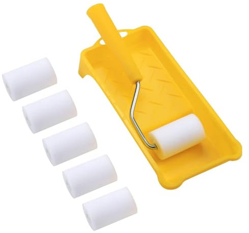 Paint Roller Kit, Schaumwalzen, Lackierwalze, Lackrolle, Farbroller Wandfarbe, Malerrolle, Lackier Set, Farbwalze, Farbroller Set, Kleine Paint Roller Set für Lackierprojekte Von Flach Oberflächen