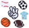 10 Stück Flicken Zum Aufbügeln Sports Iron On Patches bestickte Aufnäher Sportball Logo Patches Aufnäher Fussball Backpack Patches For Boys Bügelflicken für Kinder für Jacken Jeans Hosen Rucksäcke