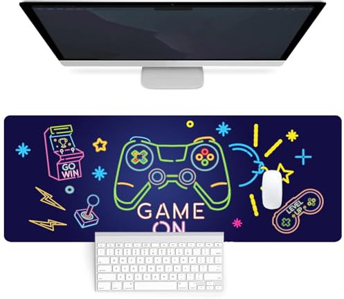 Gaming Mouse Pad for Keyboard Desk Pad Game Mouse Mat Game Player Home Decor, Gift Mouse Pad with Anti-Slip Rubber Base (80X30cm/ 31.5X11.8in)