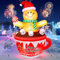 Hatisan Aufblasbare Weihnachtsdekoration, riesiger Lebkuchenmann, aufblasbar mit heißer Schokoladenbecher, Süßigkeiten, aufblasbare Outdoor-Dekoration, integrierte LED, 2,1 m