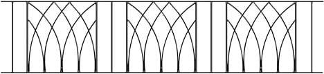 Abbey Modern Metal Railing Panel 1830mm Gap x 395mm High Galvanised Fence Fencing ABZP06