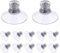 Flintronic 12 Piezas Ventosas de Plástico Transparente, Ø 30 mm Ventosas con Tuerca y rosca, Tornillo Fuertes de PVC Soporte para Vidrio tela de Sombra coche pared baño Puerta Ventana (Transparente)