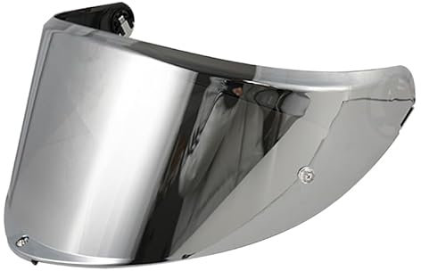 Helmvisier für AGV K6/K6s,Motorradhelm Visier,Motorrad Windschutzscheibe Helm Visier passen,Helmlinsenvisier Vollgesichtsanpassung (Chrom Silber)