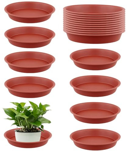 KEILEOHO 20 sottovasi rotondi in plastica per vasi da 30 cm, per interni ed esterni, giardino