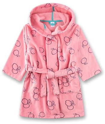 Sanetta Mädchen-Bademantel rosa Pflaumen | Hochwertiger und kuscheliger Bademantel aus Frottee für Mädchen.