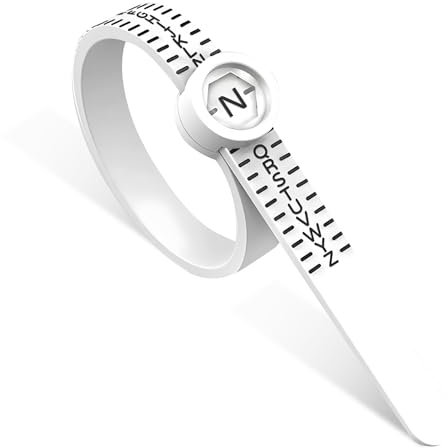 Ring Sizer UK, Ring Measurement Tool, UK Ring Sizer Measure with Magnifying Glass (A-Z Sizes), Reusable Finger Size Gauge Jewelry Sizing Tool
