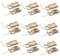 DIYEAH Holz Schlitten Set 12 Stücke Weihnachten Baum Ornamente Handgemachte Schlitten Schmuck Rustikalen und Festlichen