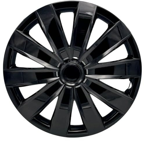 Trimak Radkappen 15 Zoll Radzierblenden 4er Set Schwarz ABS Kunststoff schlagfest und hochwertigem