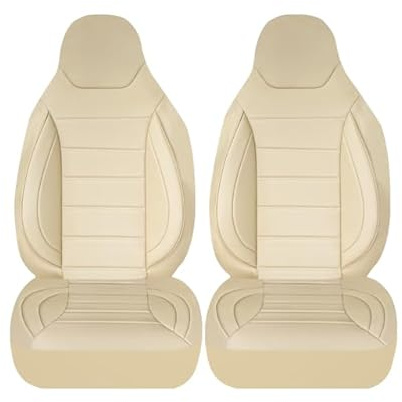 Auto Interieur Meester Sitzbezüge kompatibel mit Renault Master 2 Lieferwagen Passgenau, Satz mit 2 Teilen - Fahrer 1 + Beifahrer 1 Sitz | Mit Armlehnenbezügen | CBS102 | Beige