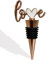Decorative Shaped Top Bottle Plug – Durable, Reusable, Airtight Seal for Freshness, Ideal for Home, Kitchen (Love - Bronze)