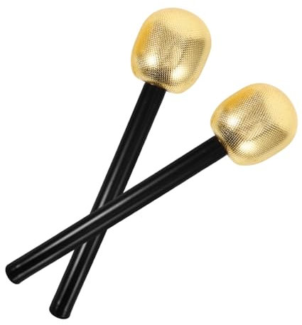 Milisten 2 Pièces Faux Accessoires de Microphone Jouer Accessoire Enfant Faire la fête Faire Semblant de Jouer au karaoké pour Microphone simulé Micro de Simulation Faux Micro Abdos Doré