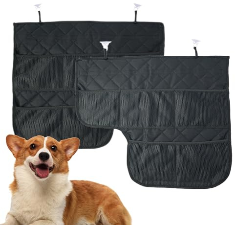 demaxiyad Car Door Covers for Dogs | Side Door Protective Mat,Auto Pet Anti-Scratching Cover, Vehicle Interior Guard for Sedan Truck RV