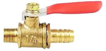 WUUKEPSG 10 Pezzi Di Valvola a Sfera con Portagomma da 6-12 Mm e Connettori Filettati Maschio da 1/8'', 1/2'', 1/4'' per Adattatore Di Raccordo per Tubi in Rame/8Mm Tube/1/4