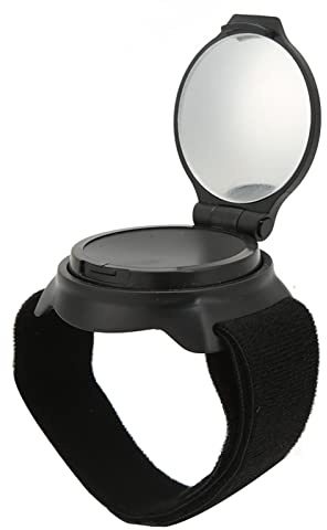 Fahrrad Rückspiegel Weitwinkel, Fahrrad Armband Rückspiegel Armabnutzung für Radfahrer, Armbandspiegel, 5 cm konvexes Design Rückspiegel 360 ° Wearable Black Heckansicht Armriemen für Mountain Road
