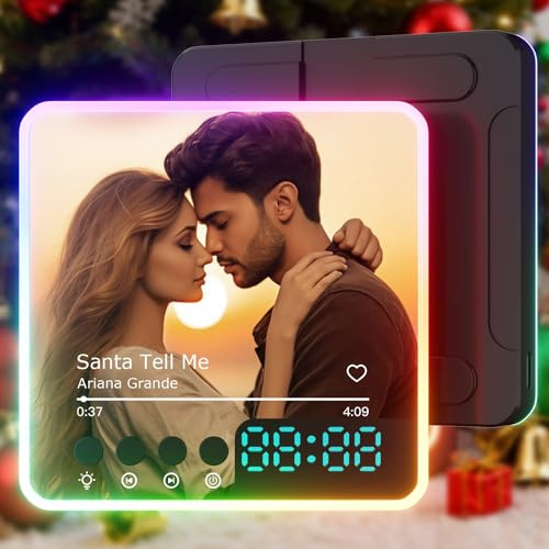 witfox Custom Music Fridge Magnet with Photo - Personalised Music Fridge Magnets, Customised Spotify Plaque Gifts for Couple, Personalised Magnitic Picture Frame, Customised Photo Gift for Friends