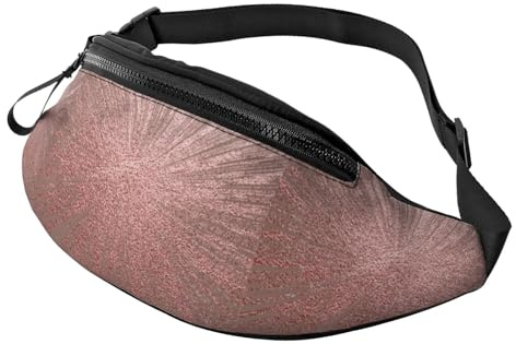 Sac banane pour homme et femme avec impression or rose rouge pour voyage, randonnée, cyclisme, course à pied