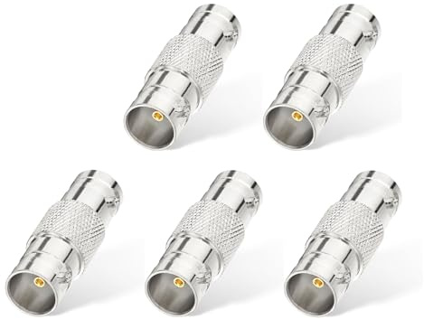 Eightwood BNC Adapter Set BNC Buchse auf Buchse Adapter 75 Ohm SDI Verbinder 5Pcs Kupplung für HD-SDI/3G-SDI/4K/8K SDI Video Kamera Monitor Kabel