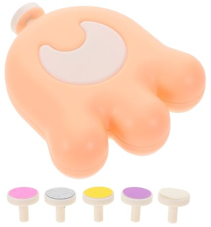 Kisangel Cortaúñas Eléctrico en Color Rosa con Diseño Ergonómico para Bebés y 5 Cabezales de Pulido, Protectora de Plástico para Recién Nacidos y Niños