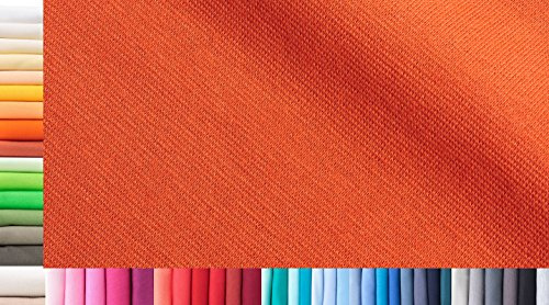Bündchenstoff XXL als Meterware|doppelt: 75cm breit|einfach: 150cm breit|Farbe: 09 Lachsorange|1m lang|96% Baumwolle, 4% Elasthan|Jersey|1buy3|Grundpreis pro qm: € 10,66