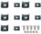 MEIN GARTEN VERSAND 5er Set Verbinder für Doppelstabmatten-Zaun aus anthrazit (RAL 7016) pulverbeschichtetem Stahl zum Verbinden von 6/5/6 mm Stabmatten | Gittermatten-Verbinder | Zaun-Verbinder