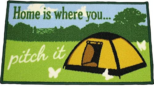 Quest Washable 'Home is where you pitch it' Mat, Multi, One Size