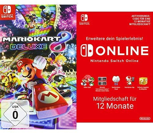 Mario Kart 8 Deluxe [Nintendo Switch] + Switch Online 12 Monate [Download Code]