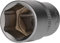 BRILLIANT TOOLS BT022812 Douille 6 pans 1/2, 21 mm [Powered by KS TOOLS]