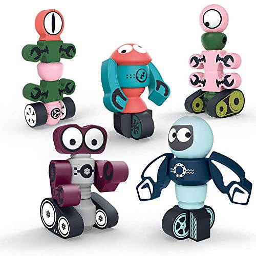 Gifts2U Magnetischer Roboter Magnetische Bausteine 35PCS Magnet Blöcke Set mit Aufbewahrungsbox Stapeln Spielzeug Pädagogische Playset Magnetspiel Magnetbausteine Magnete Bauklötze Baukasten Kinder