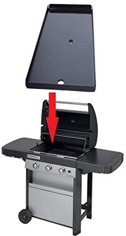 ALTIGASI Ricambio Originale - Piastra in Acciaio SMALTATO per Barbecue CAMPINGAZ 3 Series Woody L - Misura 22,5 x 45 CM
