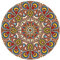 Runde Tapete selbstklebend - Farbiges Mandala 50x50cm