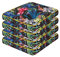 PillowPrim 4er Set Stuhlkissen 49x47 cm Sitzauflagen Polsterauflagen Outdoor/Indoor Außen/Innen Garten Winter gatren Freizeit Sommer Sommerferien Bunte Bläter